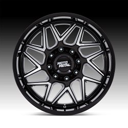 Moto Metal MO812BD Turbine Machined Gloss Black Custom Truck Wheels 3